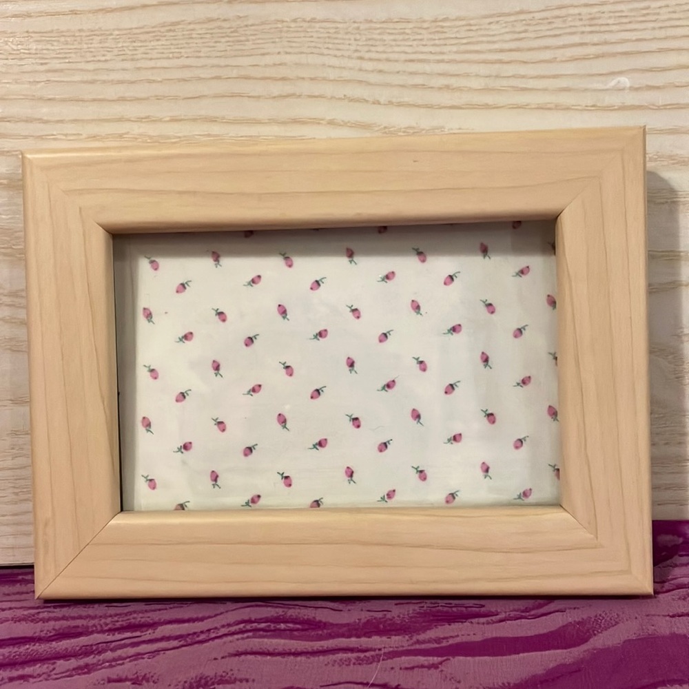 Wooden Frame with Floral Print